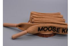 China Garments 140cm Polyester flat Rope Printed With Matte Black Silicone Logo supplier