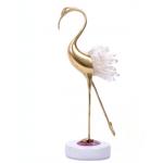 OEM Red Crowned Crane Copper Crystal Decorative Art Craft for sale