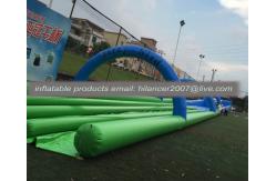 China 100ft inflatable slide the city triple lane supplier