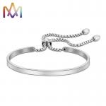 ODM Engravable Adjustable Stainless Steel Bracelet ID62mm