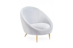China Hot sale round upholstery lounge chairs, popular velvet stainless steel design for wedding event supplier