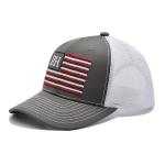 Customized National Flag Embroidered Trucker Cotton-Front Cap for sale