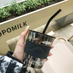 ISO14001 500ML Simple Glass Custom Drinking Cups Mug For Cappuccino Coffee