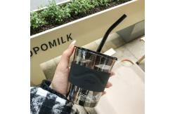 China ISO14001 500ML Simple Glass Custom Drinking Cups Mug For Cappuccino Coffee supplier