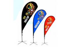 China Wind Resistant Teardrop Feather Flags For Business supplier