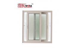 China Frame White PVC  Windows Two Panels Sliding Window Product supplier