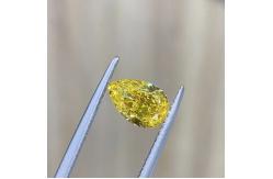 China Pear Cut Synthetic Lab Grown Canary Diamonds IGI Certified supplier