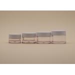 Clear PETG Round Cream Jar ABS White Cap High Durability Not Easily Broken