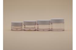 China Clear PETG Round Cream Jar ABS White Cap High Durability Not Easily Broken supplier