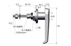 China Industrial Keyless Gate Handle Lock Chrome Plating ISO Certificate supplier