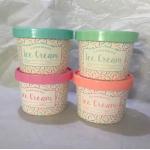 100 Lids Per Pack Ice Cream Paper Cup With Lid Customized Logo for Business Needs for sale
