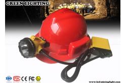 China 3W 10.4Ah Underground Miner Cap Lamp ,  Rechargeable LED Headlamp with Warning Light supplier