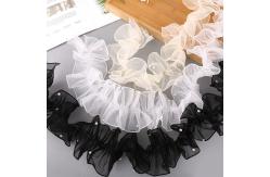 China 12cm*2m Wrinkled Edge Lace Ribbon For Flower Package And Gift Packing supplier