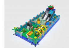 China Customized Inflatable Slide Jumping Castle With Big Ocean Balls Pool supplier