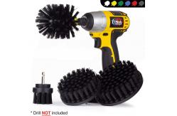 China PP Nylon Basic Drill Cleaning Brush Attachment Black 4 Pack supplier
