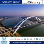 Upper Bearing Arch Steel Rigid Frame Bridge Painted With Concrete Deck for sale