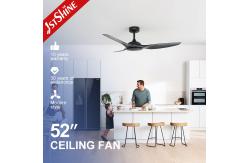 China Simple Design 6 Speed Remote Control Black Ceiling Fan Without Light 1stshine OEM supplier