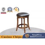 China Customized Imported Solid Wood Swivel Dining Bar Chair Casino Poker Club High Chair for sale