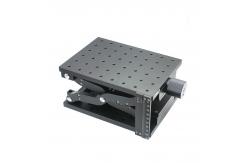China 210mm×150mm Manual Lab Jack Heavy Duty Anodizing Blackening supplier