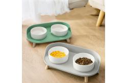 China Ceramic Pet Feeder Bowls Anti Overturning Detachable Elevated Rice Basin supplier