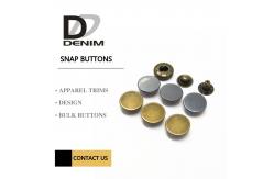 China 22L Antique Brass Brushed Metal Snap Buttons Custom Press 4 Part Button supplier