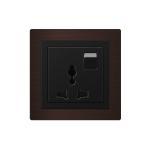 OEM ODM Electrical Power Socket , 13A Three Pin Socket With Switch