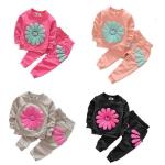 Children'S Outfit Sets Girls Sunflower 2 Piece Sets Kids Casual Sets for sale