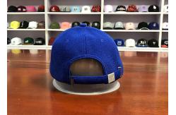 China Curve bill Customize 6panel  navy blue 3D embroidery M letter baseball caps hats supplier