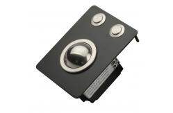 China Mini Compact Industrial Black Metal Trackball with 2 Robust mouse Buttons supplier