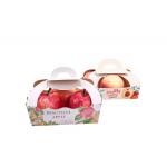 Take Out Fruit Paper Box , Vegetable Cardboard Boxes With Handle for sale