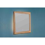 Dimmable Lights Custom Led Bathroom Mirror Wooden Frame Fog Free Design