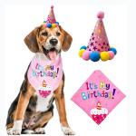 Pet Party Decoration Set Dog Bandana Hat Tie Balloons Supplies Happy Cake Topper Cloth for sale