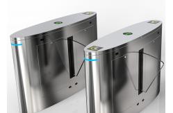 China Facial Recognition SUS304 IP44 Pedestrian Speed Gate Retractable Flap supplier
