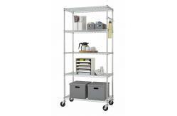 China NSF Home Wire Shelving Five Layer Removable / Wire Shelf Organizer supplier