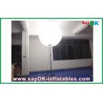 White Inflatable Lighting Decoration Stand Ball With Mental Frame