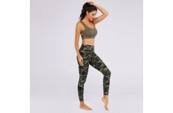 China Dry fit Richee Womens Yoga Leggings Amry Green Camo Workout Pants supplier