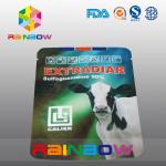 Aluminum Foil Pet Food Pouch Dairy Cow Stand Up Food Packaging for sale