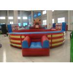 Attractive Inflatable Rodeo Bull , Funny Theme Inflatable Bull Ride Digital Printing for sale