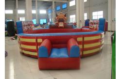 China Attractive Inflatable Rodeo Bull , Funny Theme Inflatable Bull Ride Digital Printing supplier