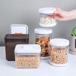 1000ml-2300ml Plastic Cereal Containers 7 Piece Airtight Food Storage Container Set