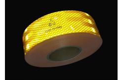 China Polyester Red Reflective Tape For Vehicles 5cm*45.72m Highly Tear Resistant supplier
