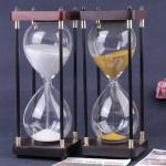 Creative Glass Hourglass Traditional Rectangle Coloured Sand Timers Free Sample for sale