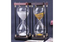 China Creative Glass Hourglass Traditional Rectangle Coloured Sand Timers Free Sample supplier