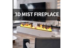 China Media Wall Artificial Decorative Flame Led Atomizing Water Steam Fireplace supplier