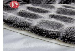 China Rectangular brown Faux Animal Fur Blanket Stretch Rabbit Fur Super Soft luxury supplier