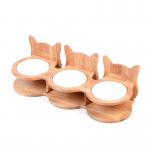 Wooden Cat Bowl Ceramic For Protecting Cervical Spine for sale