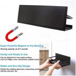 Magnetic Fridge Organizer With Black Seasoning Racks And Free Hooks