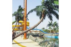 China Large S Shape Artificial Coconut Palm Tree Height 4-15m UV Resistance supplier