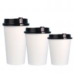 PE Coating Coffee Disposable Paper Cups With Lid For Hot Drinking for sale