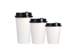 China PE Coating Coffee Disposable Paper Cups With Lid For Hot Drinking supplier